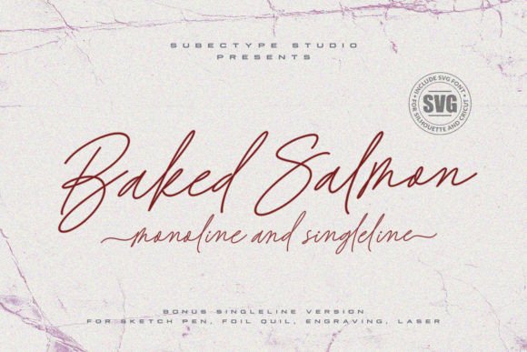 Baked Salmon: A Handwritten Font With Signature Style for Branding