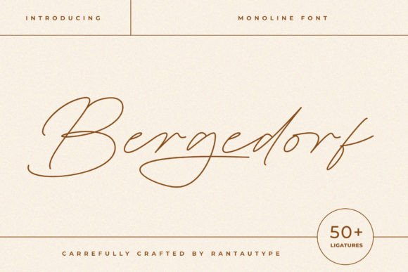 Bergedorf: A Modern Monoline Font Built for Digital Interfaces