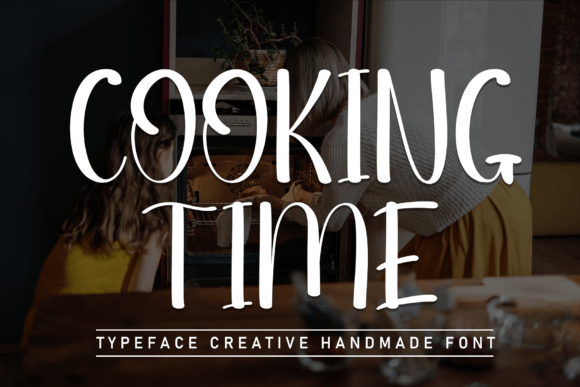 Cooking Time Font: A Handwritten Typeface for Campaign Visuals