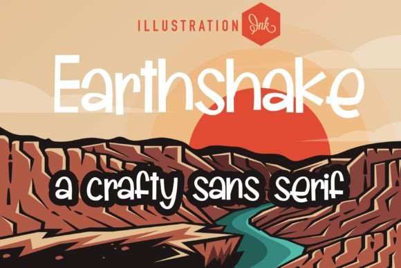 Earthshake Font: A Handwritten Script for Handmade Product Labels