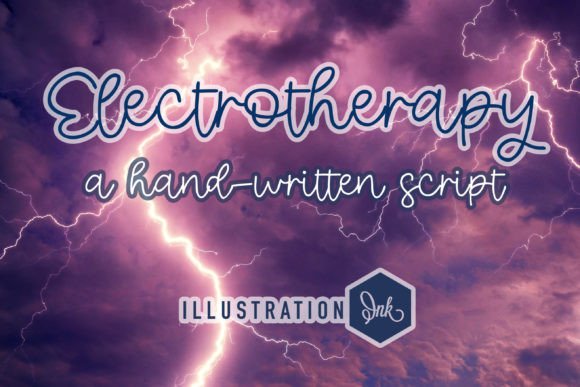 Electrotherapy Font: Handwritten Character for Branding Projects