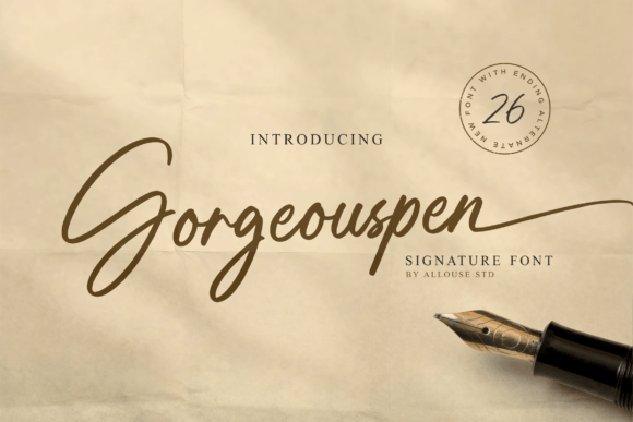 Gorgeouspen: A Luxurious Script Font for Marketing Impact