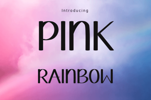 Pink Rainbow Font Brings Groovy Charm to Handmade Products