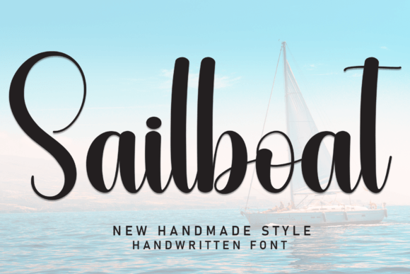 Sailboat Font: A Handwritten Charm for Crafters and Sellers