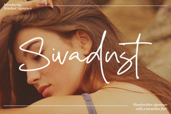 Sivadust Script Font for Editorial Design and Publication Branding